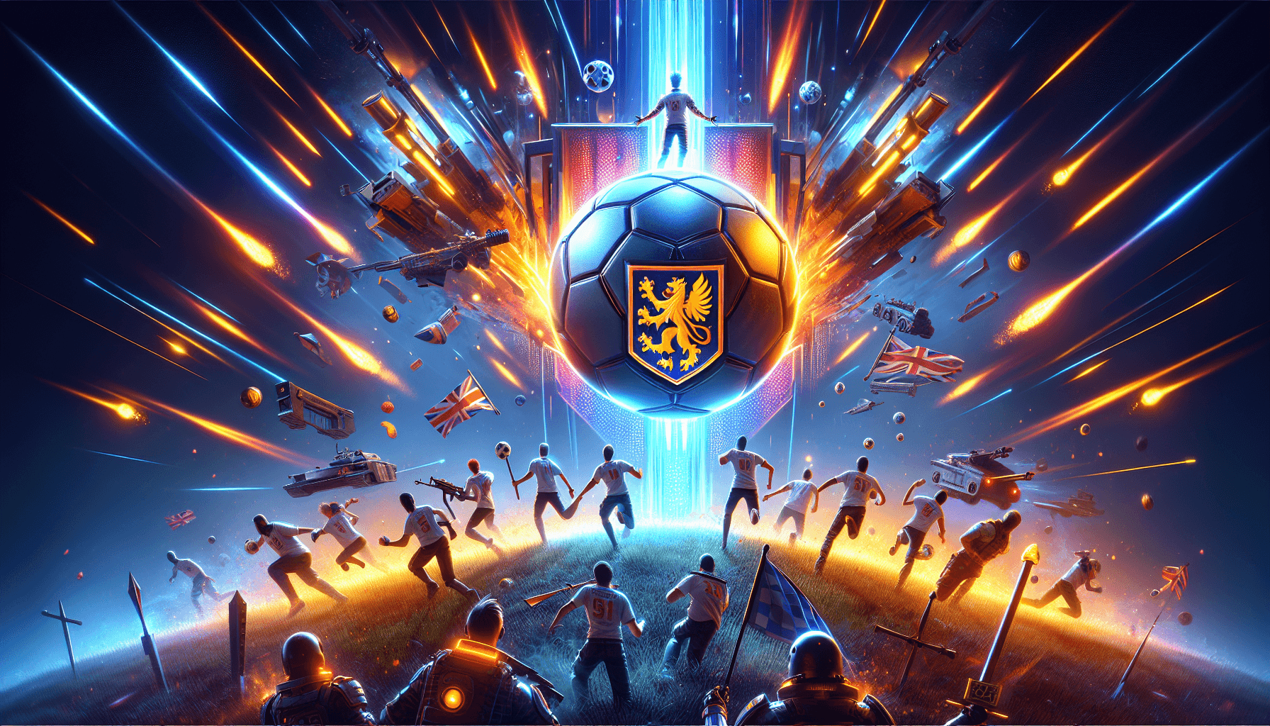 Multiplayer battle scene in Drop the Ball UK